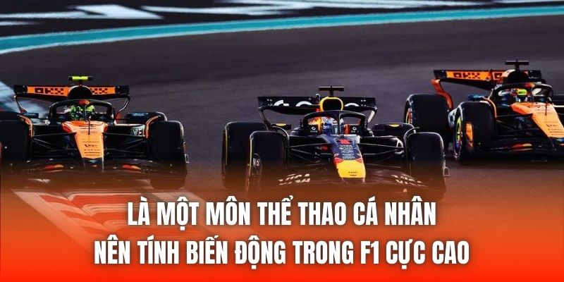 Là một môn thể thao cá nhân nên tính biến động trong F1 cực cao